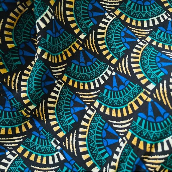 Silk & Salt Journey Maxi Wrap Dress in African Peacock Print size M. - Picture 10 of 11